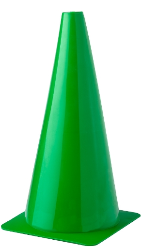 Image de Cône d'entraînement en plastique 45cm - Vert 