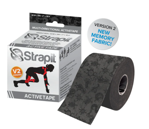 Image de Dynamic Activetape 5 cm x 5 m - Gris/Noir STRAPIT