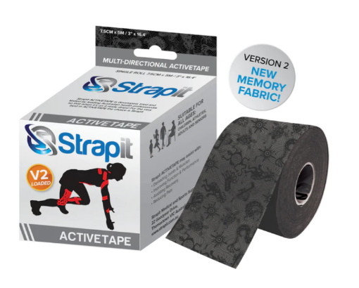 Image de Dynamic Activetape 7,5CM x 5M - Gris/Noir STRAPIT