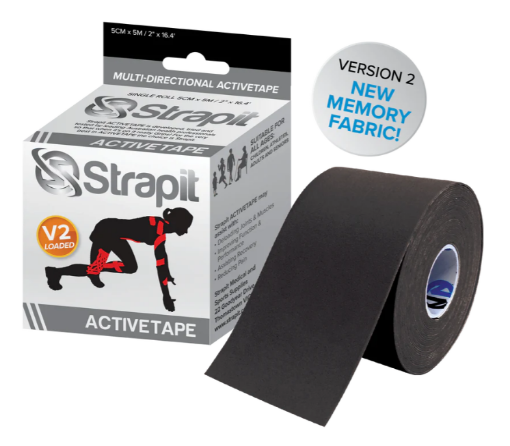 Image de ACTIVETAPE 5CM x 5M – NOIR À RAYURES