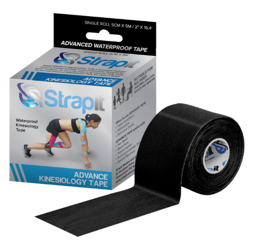Image de Bande de kinésiologie Advance 5cm x 5m Noire – Strapit