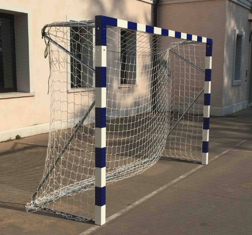 Image de Poarta handbal fixa 3x2m, aluminiu 80x80mm, cu socluri
