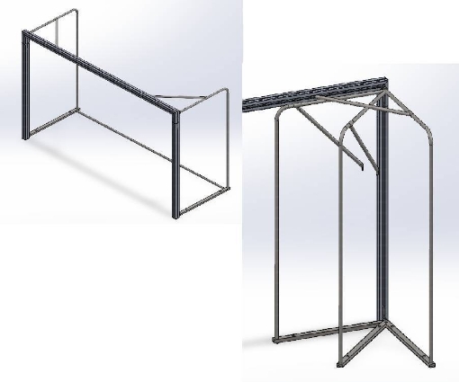 Image de Poarta Handbal Aluminiu - 3x2m, pliabila
