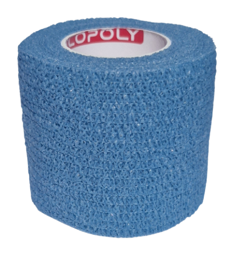 Image de Bandage élastique auto-adhésif 5cm - Bleu Azur