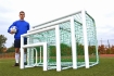 Image de But de football mobile pliable en aluminium TS 1,20 x 0,80 m avec filet