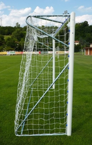 Image de But de football mobile en aluminium 5 × 2 m — Ø80 mm avec filet inclus — VI 6022